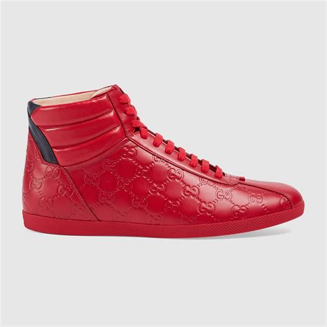 gucci red and blue stripe sneakers men|Gucci red sneakers men.